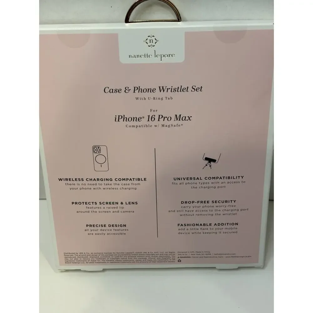 Nanette Lenore Case & Phone Wristlet Set, iPhone 16 Pro Max Compatible, MagSafe